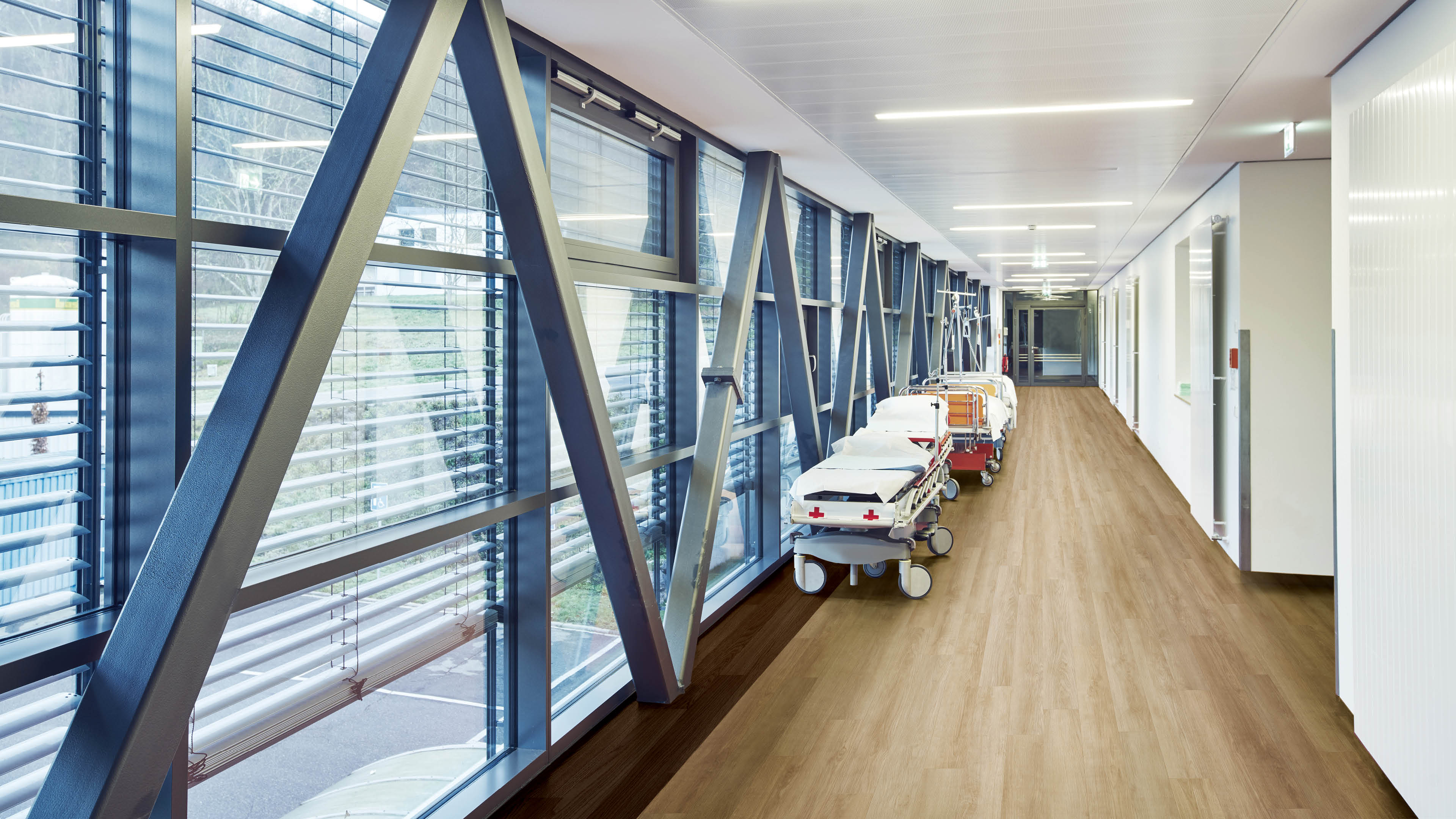corridor in hospital with two beds and the door closed to the ambulance; Shutterstock ID 411364852;     :    ;    :       ;     (      ): 